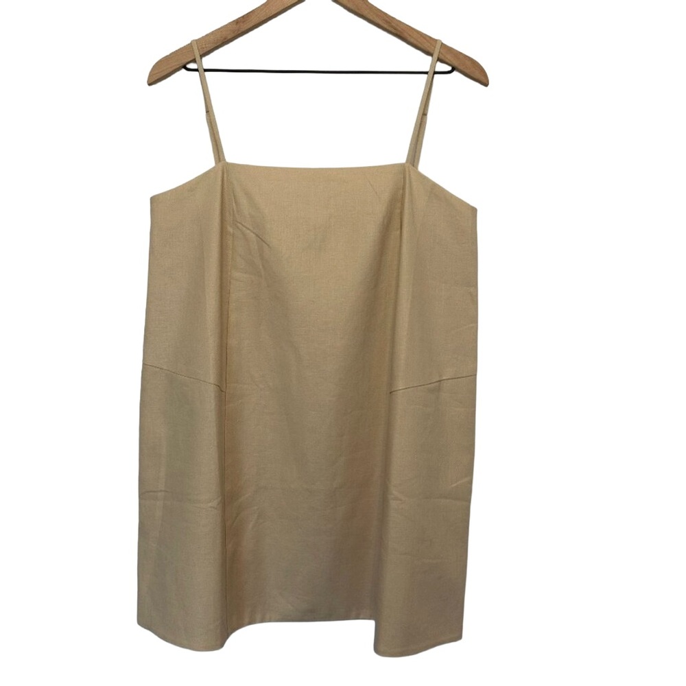 Mare Mare Linen Shift Dress Neutral Beige Sand Color Size Medium NWT